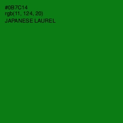 #0B7C14 - Japanese Laurel Color Image