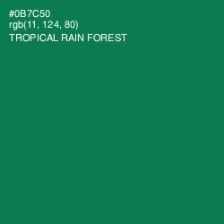 #0B7C50 - Tropical Rain Forest Color Image