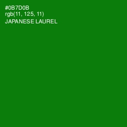 #0B7D0B - Japanese Laurel Color Image