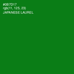 #0B7D17 - Japanese Laurel Color Image