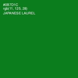 #0B7D1C - Japanese Laurel Color Image
