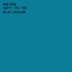 #0B7D99 - Blue Lagoon Color Image