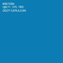 #0B7DB4 - Deep Cerulean Color Image