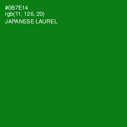 #0B7E14 - Japanese Laurel Color Image