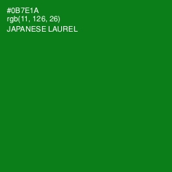 #0B7E1A - Japanese Laurel Color Image