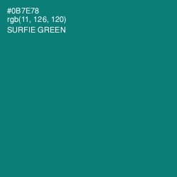 #0B7E78 - Surfie Green Color Image