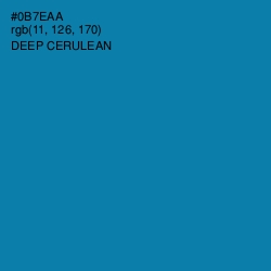 #0B7EAA - Deep Cerulean Color Image