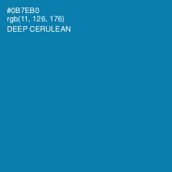 #0B7EB0 - Deep Cerulean Color Image