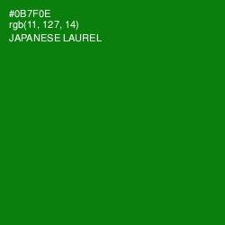 #0B7F0E - Japanese Laurel Color Image