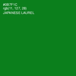#0B7F1C - Japanese Laurel Color Image