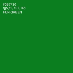 #0B7F20 - Fun Green Color Image