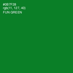 #0B7F28 - Fun Green Color Image