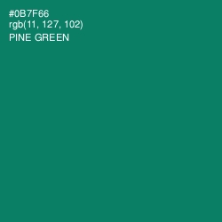 #0B7F66 - Pine Green Color Image