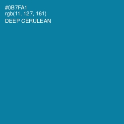 #0B7FA1 - Deep Cerulean Color Image