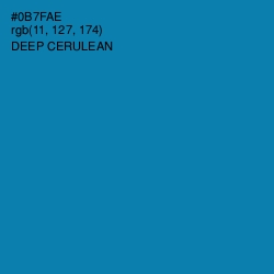 #0B7FAE - Deep Cerulean Color Image