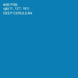 #0B7FB5 - Deep Cerulean Color Image