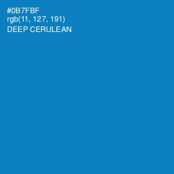 #0B7FBF - Deep Cerulean Color Image