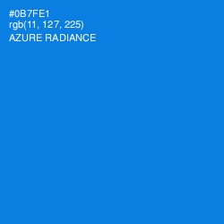 #0B7FE1 - Azure Radiance Color Image