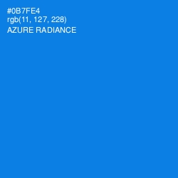 #0B7FE4 - Azure Radiance Color Image