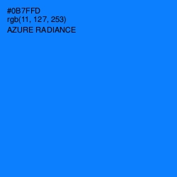 #0B7FFD - Azure Radiance Color Image