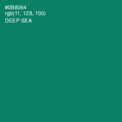 #0B8064 - Deep Sea Color Image