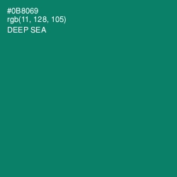 #0B8069 - Deep Sea Color Image