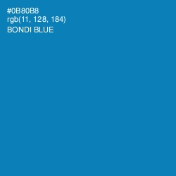 #0B80B8 - Bondi Blue Color Image