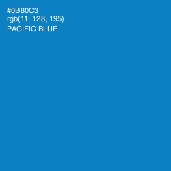 #0B80C3 - Pacific Blue Color Image