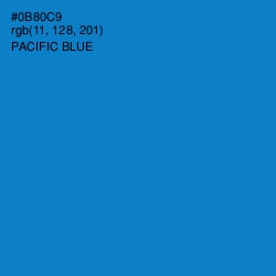 #0B80C9 - Pacific Blue Color Image