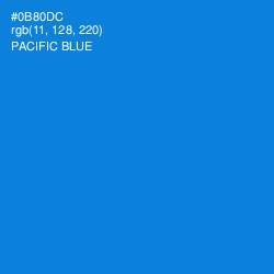 #0B80DC - Pacific Blue Color Image