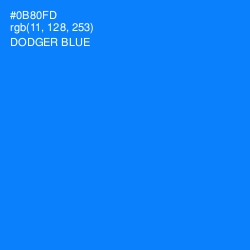 #0B80FD - Dodger Blue Color Image