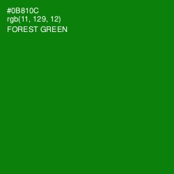 #0B810C - Forest Green Color Image