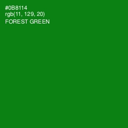 #0B8114 - Forest Green Color Image