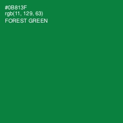 #0B813F - Forest Green Color Image