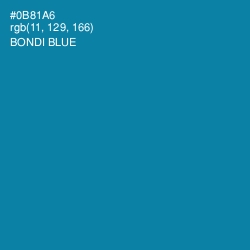 #0B81A6 - Bondi Blue Color Image