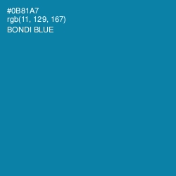 #0B81A7 - Bondi Blue Color Image