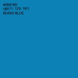 #0B81B5 - Bondi Blue Color Image