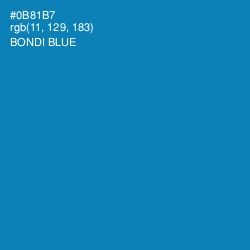 #0B81B7 - Bondi Blue Color Image