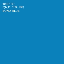 #0B81BC - Bondi Blue Color Image