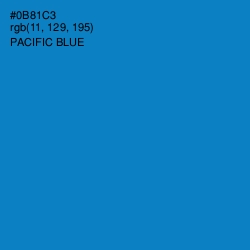 #0B81C3 - Pacific Blue Color Image