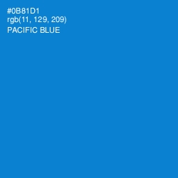 #0B81D1 - Pacific Blue Color Image