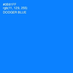#0B81FF - Dodger Blue Color Image