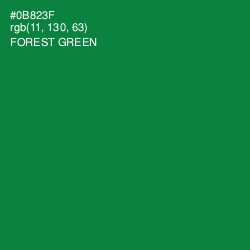 #0B823F - Forest Green Color Image