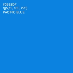 #0B82DF - Pacific Blue Color Image
