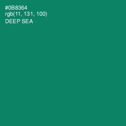 #0B8364 - Deep Sea Color Image