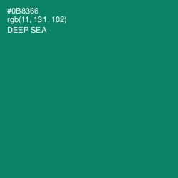 #0B8366 - Deep Sea Color Image