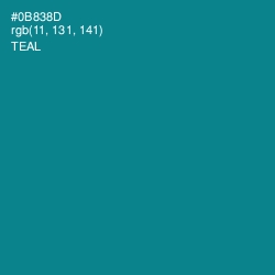 #0B838D - Teal Color Image