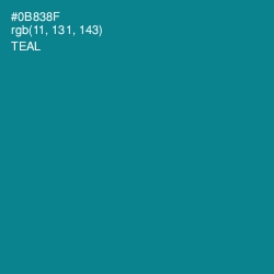 #0B838F - Teal Color Image