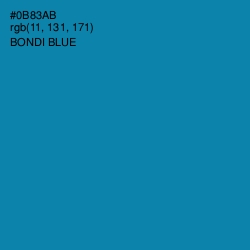 #0B83AB - Bondi Blue Color Image