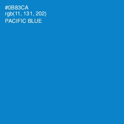 #0B83CA - Pacific Blue Color Image